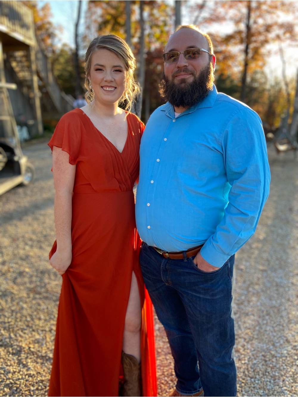 Elegant Red V-Neck Maxi Dress with Flutter Sleeves